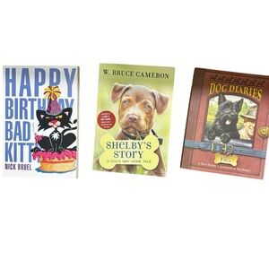 Dog Diaries, Shelby’s Story and Happy Birthday Bad Kitten 3 Kids Book Bundle